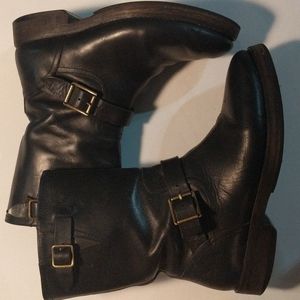 Burberry Winfield Leather Moto women's boots. Size 36.5 (6.5-US).
